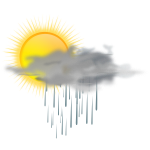 weather icon - sun rain